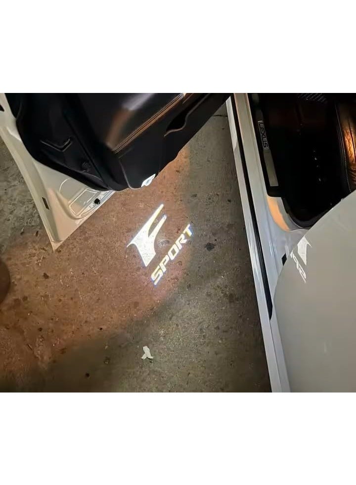 فيريكس قطعتان من مصابيح الترحيب LED عالية الدقة لشعار باب السيارة، متوافقة مع لكزس IS ISF F SPORT IS250 IS300 IS350 UX UX200 UX260h UX300h، بإضاءة خلفية شفافة. سهلة التركيب، فائقة السطوع، لا تتلاشى. - Image 1